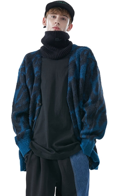 MMIC(エムエムアイシー) LEOPARD KNIT CARDIGAN BL