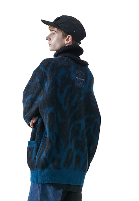 MMIC(エムエムアイシー) LEOPARD KNIT CARDIGAN BL