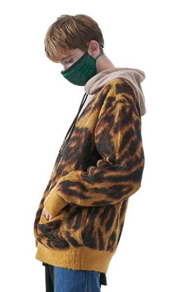 MMIC(エムエムアイシー) LEOPARD KNIT CARDIGAN MU