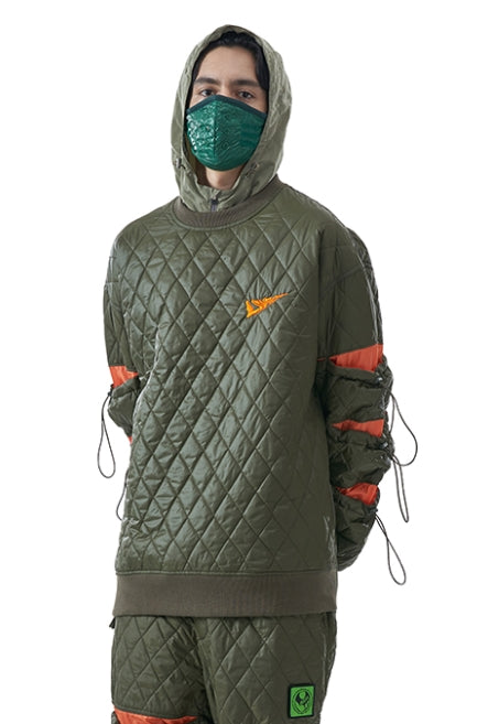 MMIC(エムエムアイシー) MULTI STRING QUILTED PULLOVER OL