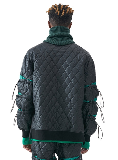 MMIC(エムエムアイシー) MULTI STRING QUILTED PULLOVER BK