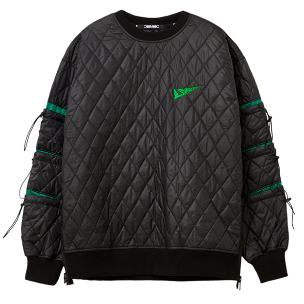 MMIC(エムエムアイシー) MULTI STRING QUILTED PULLOVER BK