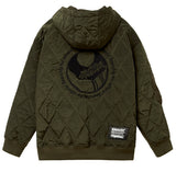 MMIC(エムエムアイシー) HALF QUILTED ZIP-UP HOODIE KH W