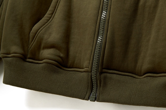 MMIC(エムエムアイシー) HALF QUILTED ZIP-UP HOODIE KH W