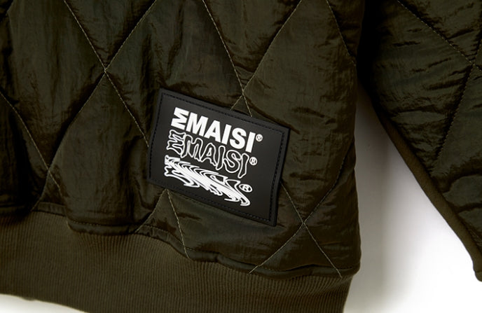 MMIC(エムエムアイシー) HALF QUILTED ZIP-UP HOODIE KH W