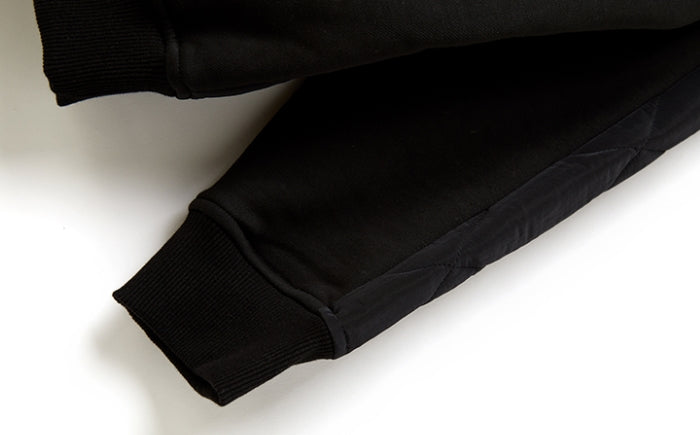 MMIC(エムエムアイシー) HALF QUILTED ZIP-UP HOODIE BK