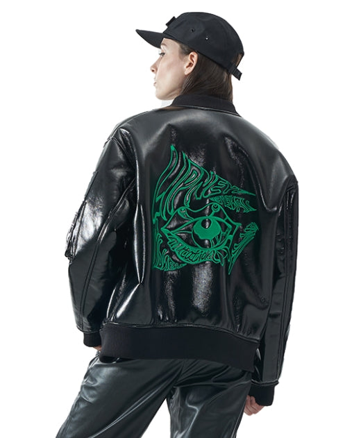MMIC(エムエムアイシー) ENAMEL MOUTON BOMBER JACKET