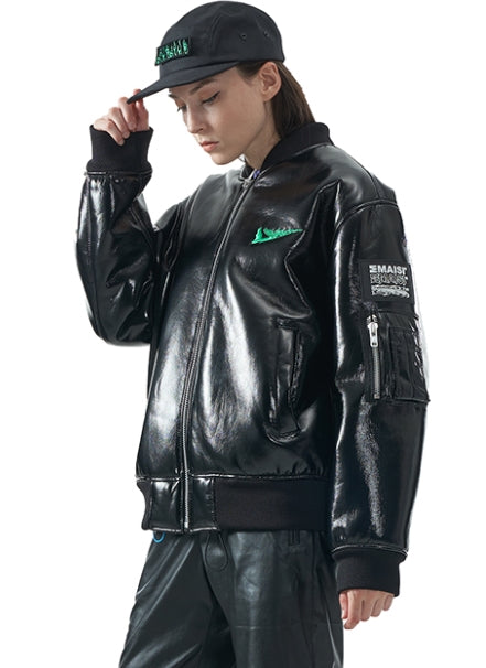 MMIC(エムエムアイシー) ENAMEL MOUTON BOMBER JACKET