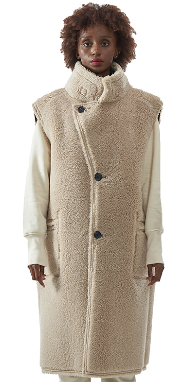 MMIC(エムエムアイシー) ENAMEL MOUTON VEST BG