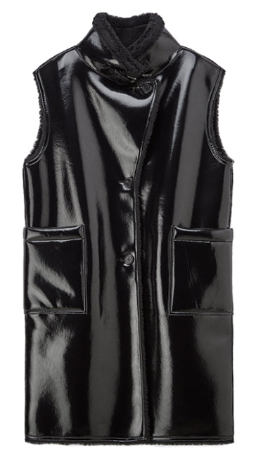 MMIC(エムエムアイシー) ENAMEL MOUTON VEST BK