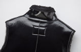 MMIC(エムエムアイシー) ENAMEL MOUTON VEST BK