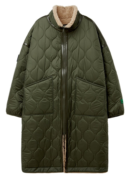 MMIC(エムエムアイシー) REVERSIBLE BOA FLEECE LONG JACKET BG