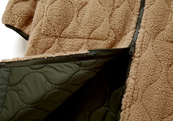 MMIC(エムエムアイシー) REVERSIBLE BOA FLEECE LONG JACKET BG