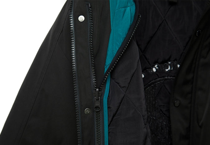 MMIC(エムエムアイシー) DETACHABLE LINING OVERFIT PARKA BK