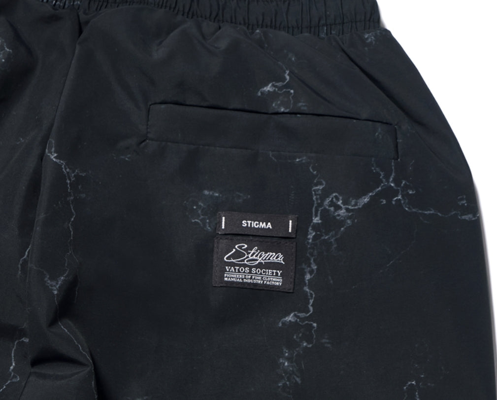 STIGMA(スティグマ)  KEIL ZIPPER JOGGER PANTS MARBLE BLACK