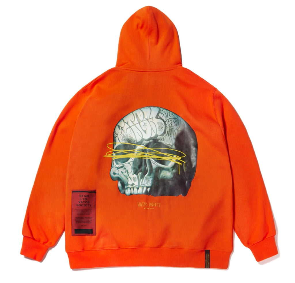 STIGMA(スティグマ) 20 SKULL OVERSIZED HEAVY SWEAT HOODIE ORANGE