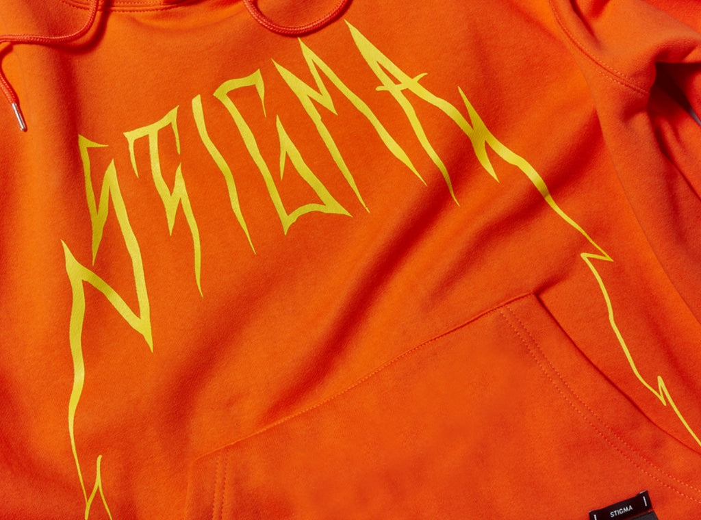 STIGMA(スティグマ) 20 SKULL OVERSIZED HEAVY SWEAT HOODIE ORANGE