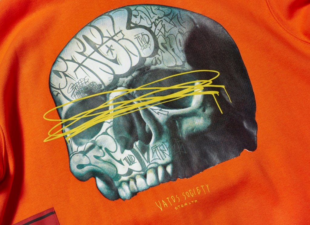 STIGMA(スティグマ) 20 SKULL OVERSIZED HEAVY SWEAT HOODIE ORANGE
