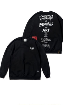 STIGMA(スティグマ) TYPO OVERSIZED HEAVY SWEAT CREWNECK BLACK