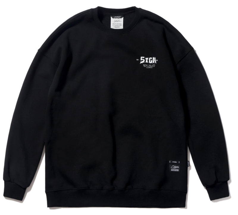 STIGMA(スティグマ) TYPO OVERSIZED HEAVY SWEAT CREWNECK BLACK