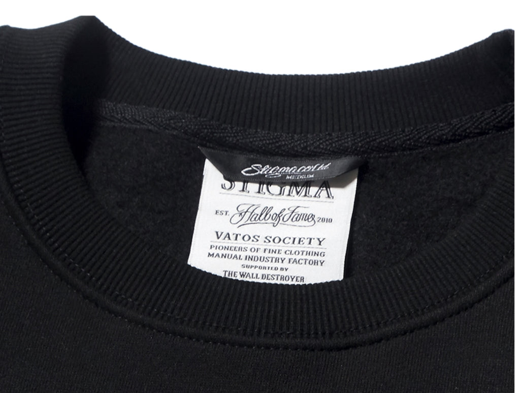 STIGMA(スティグマ) TYPO OVERSIZED HEAVY SWEAT CREWNECK BLACK