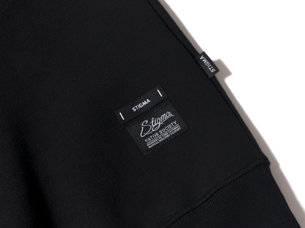 STIGMA(スティグマ) TYPO OVERSIZED HEAVY SWEAT CREWNECK BLACK