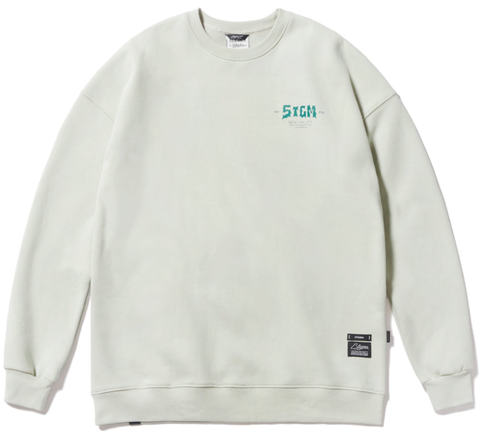 STIGMA(スティグマ) TYPO OVERSIZED HEAVY SWEAT CREWNECK BEIGE