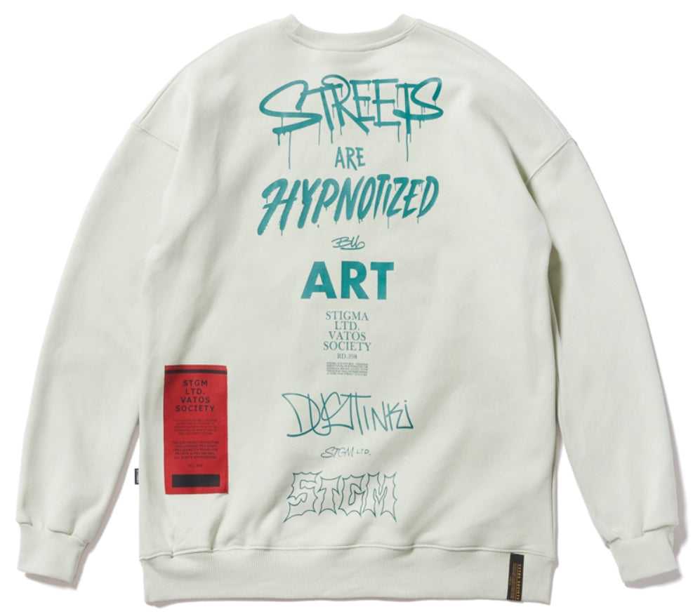 STIGMA(スティグマ) TYPO OVERSIZED HEAVY SWEAT CREWNECK BEIGE