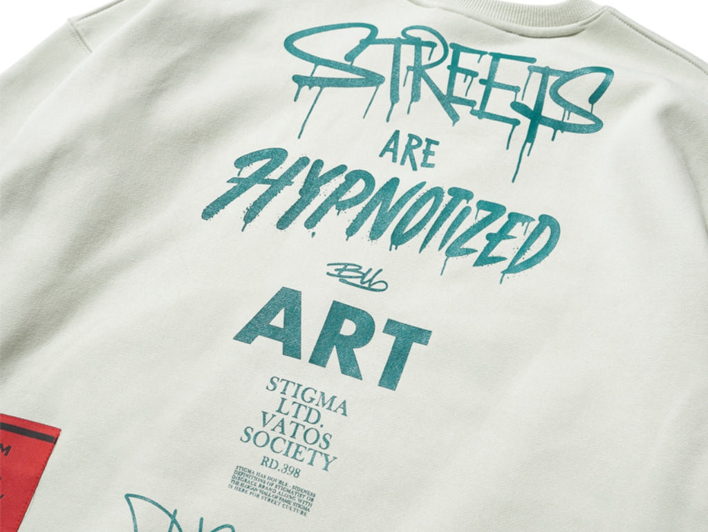 STIGMA(スティグマ) TYPO OVERSIZED HEAVY SWEAT CREWNECK BEIGE