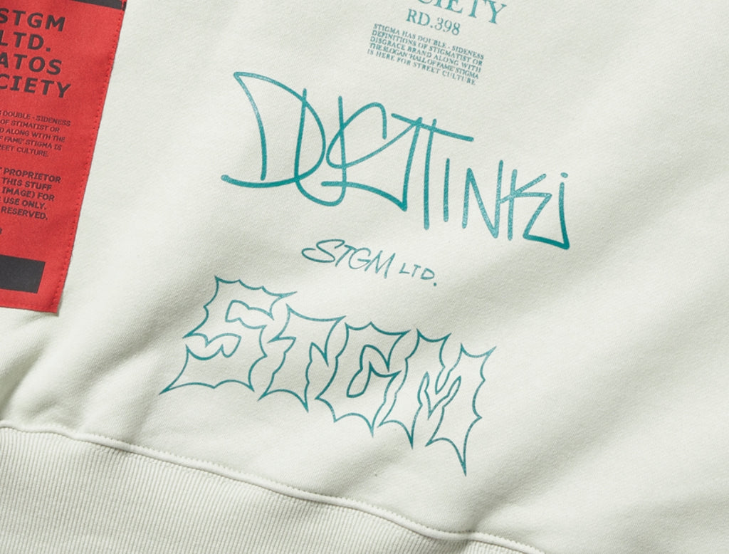 STIGMA(スティグマ) TYPO OVERSIZED HEAVY SWEAT CREWNECK BEIGE