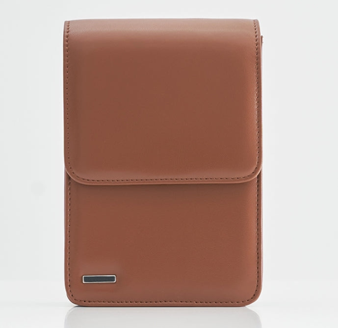 SSY(エスエスワイ) MINIMAL BAR SQUARE LEATHER BAG & CARDWALLET BROWN