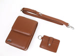 SSY(エスエスワイ) MINIMAL BAR SQUARE LEATHER BAG & CARDWALLET BROWN