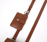 SSY(エスエスワイ) MINIMAL BAR SQUARE LEATHER BAG & CARDWALLET BROWN