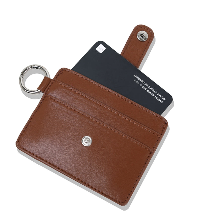 SSY(エスエスワイ) MINIMAL BAR SQUARE LEATHER BAG & CARDWALLET BROWN