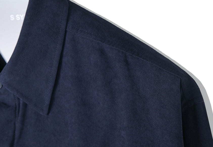 SSY(エスエスワイ)  SUPREME TOUCH RELAXED FIT SHIRT NAVY