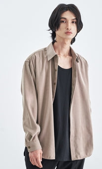 SSY(エスエスワイ)  SUPREME TOUCH RELAXED FIT SHIRT BEIGE