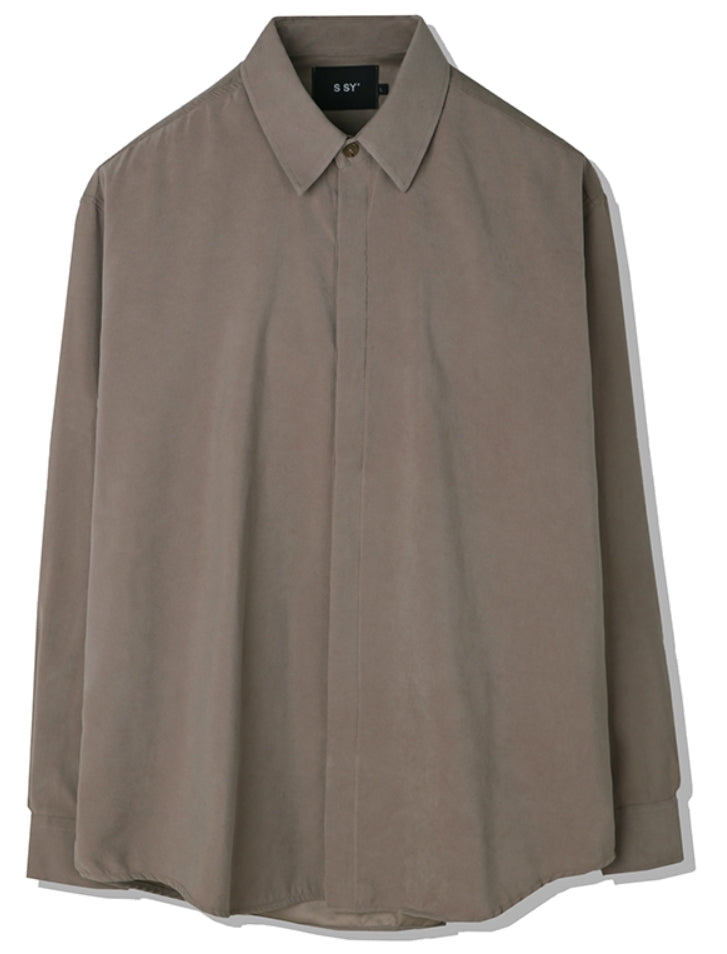 SSY(エスエスワイ)  SUPREME TOUCH RELAXED FIT SHIRT BEIGE