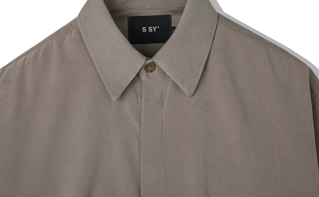 SSY(エスエスワイ)  SUPREME TOUCH RELAXED FIT SHIRT BEIGE