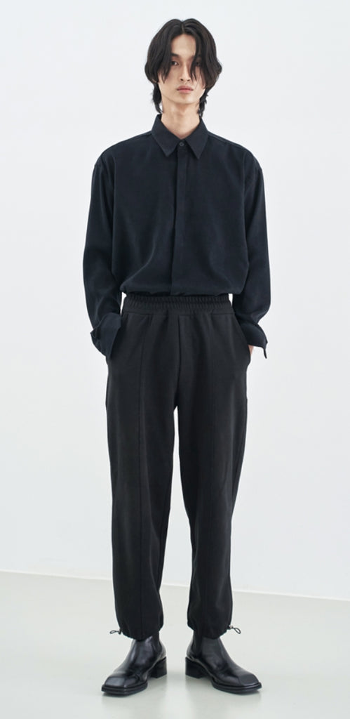 SSY(エスエスワイ)  SUPREME TOUCH RELAXED FIT SHIRT BLACK