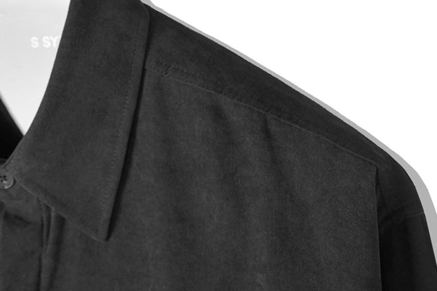 SSY(エスエスワイ)  SUPREME TOUCH RELAXED FIT SHIRT BLACK