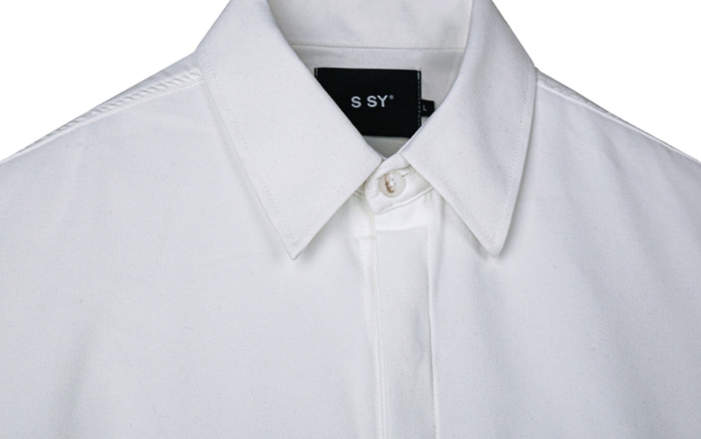 SSY(エスエスワイ) SUPREME TOUCH RELAXED FIT SHIRT WHITE