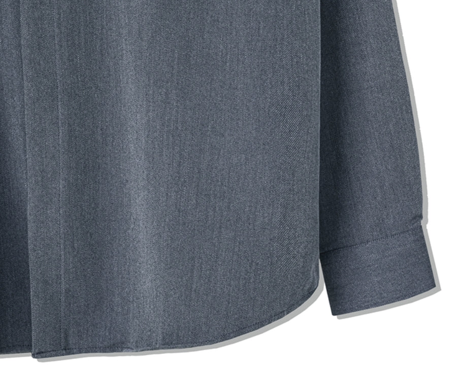 SSY(エスエスワイ) VERTICAL TIP BASIC SHIRT RELAXED FIT GREY