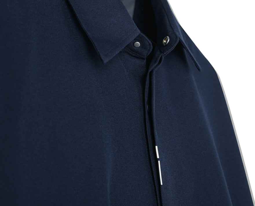 SSY(エスエスワイ) VERTICAL TIP BASIC SHIRT RELAXED FIT NAVY
