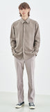 SSY(エスエスワイ) VERTICAL TIP BASIC SHIRT RELAXED FIT BEIGE