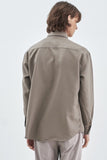 SSY(エスエスワイ) VERTICAL TIP BASIC SHIRT RELAXED FIT BEIGE