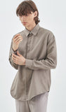 SSY(エスエスワイ) VERTICAL TIP BASIC SHIRT RELAXED FIT BEIGE