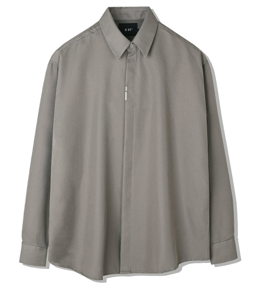 SSY(エスエスワイ) VERTICAL TIP BASIC SHIRT RELAXED FIT BEIGE