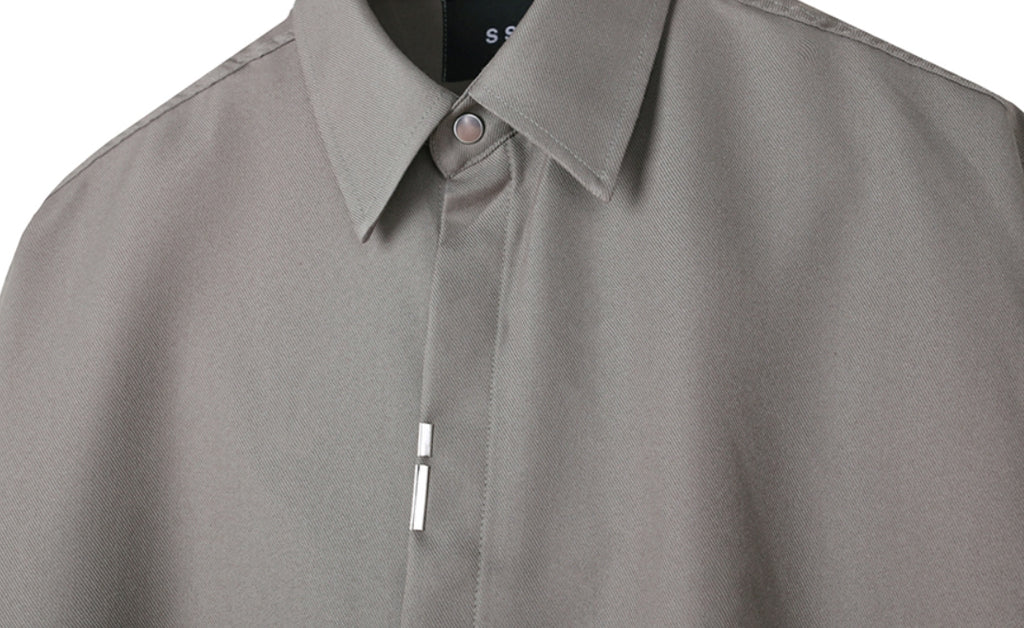 SSY(エスエスワイ) VERTICAL TIP BASIC SHIRT RELAXED FIT BEIGE