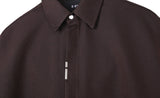 SSY(エスエスワイ)   VERTICAL TIP BASIC SHIRT RELAXED FIT BROWN
