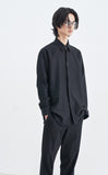 SSY(エスエスワイ)   VERTICAL TIP BASIC SHIRT RELAXED FIT BLACK